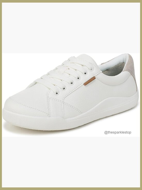 Shoes - Low Top Fashion Sneakers with Faux Leather PU Upper and Recycled Materials